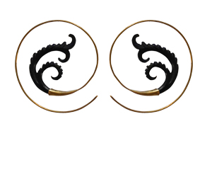 Horn & Brass Earring Mantra Curls